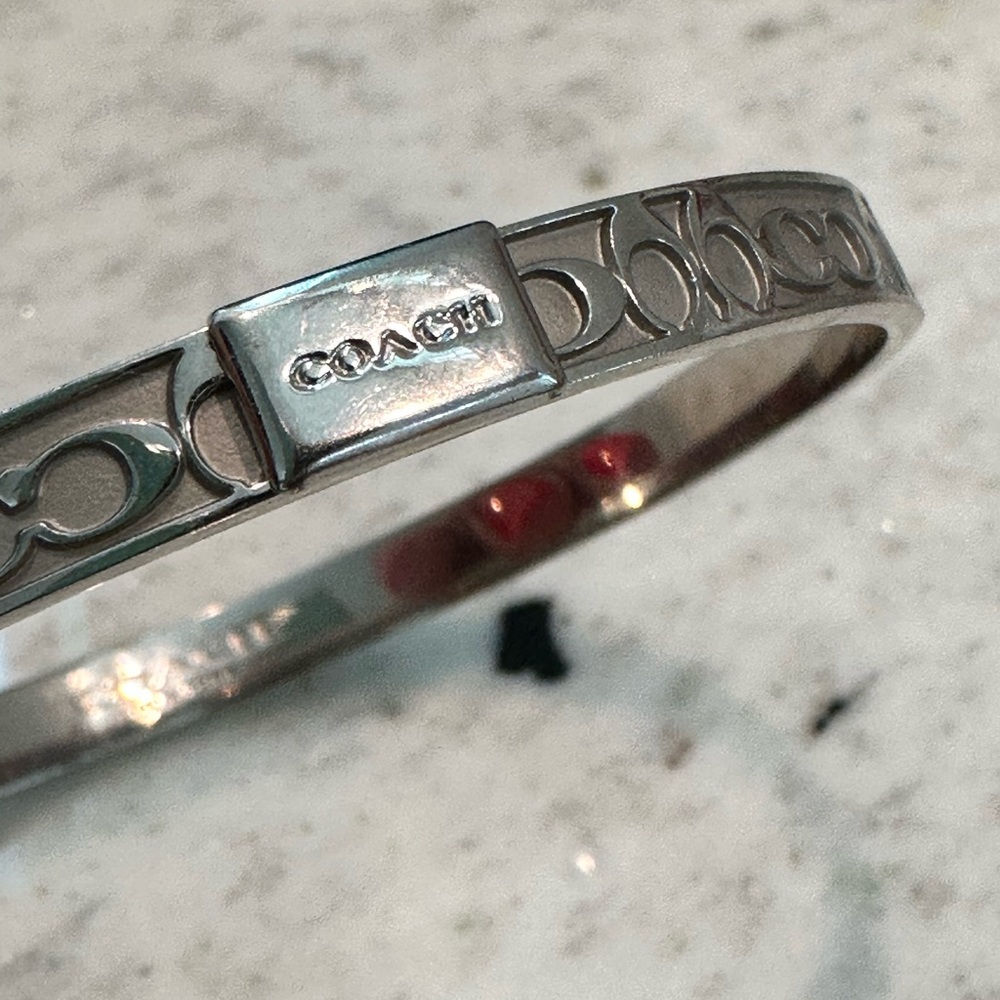 Coach Silver Bangle Bracelet